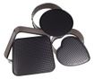 Set de 3 forme pentru copt, baza detasabila, inima, forma rotunda si patrata, Gonga® Negru