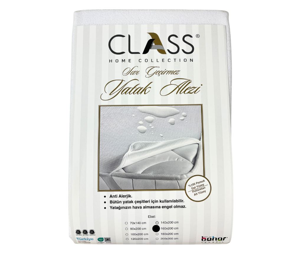 Protectie Protectie pentru saltea impermeabila,Class Home Collection, alba 160x200 cm - 2
