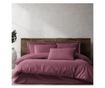 Lenjerie de pat dublu, Majoli Bahar Class Home Collection, 100% bumbac satin, 210TC, 4 piese, Modest Plume