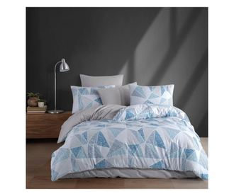 Lenjerie de pat dublu, Majoli Bahar Home Collection, 100% bumbac ranforce, 144 TC, 4 piese, Trieste