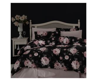 Lenjerie de pat dublu, Majoli Bahar Home Collection, 100% bumbac ranforce, 144 TC, 4 piese, Napae