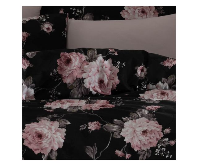 Lenjerie de pat dublu, Majoli Bahar Home Collection, 100% bumbac ranforce, 144 TC, 4 piese, Napae