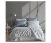 Lenjerie de pat dublu, Majoli Bahar Class Home Collection, 100% bumbac satin, 210TC, 6 piese, Pietro Ice
