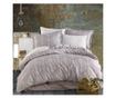 Lenjerie de pat dublu, Majoli Bahar Class Home Collection, 100% bumbac satin, 210TC, 6 piese, Maro, Jacgurard Brown