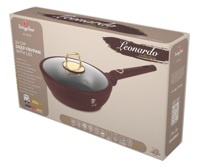 Tigaie 24 cm cu capac, 2.3 litri Leonardo Collection Berlinger Haus BH 8032