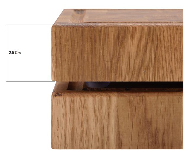 Daska za rezanje od hrastovog drveta 30x20x2.5 cm