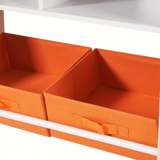 GINGER HOME gyerek szekrény, polc játékoknak és könyveknek, fekete írótáblával, kis ház, fa
