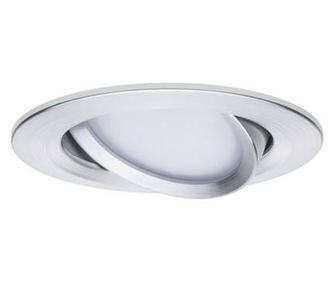 Paulmann Coin Slim 93903 LED vgradna svetilka, komplet 3 kosov, 20,4 W, topla bela, aluminij (brušen)