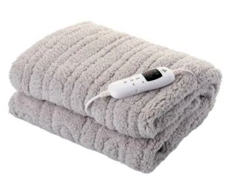 Patura cu incalzire electrica ETA Shaggy 4325, 130X160 cm, 120 W, 9 niveluri de temperatura, gri