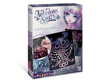 Комплект за изкуство "Scratch & Sketch" с персонажа Изадора – Nebulous Stars