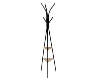 Cuier haine Jano, metal, vertical, 6 carlige, negru, 40 x H175 cm