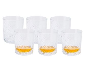 6db-os pohár készlet Excellent Houseware, üveg, 8x10 cm, 340 ml, átlátszó