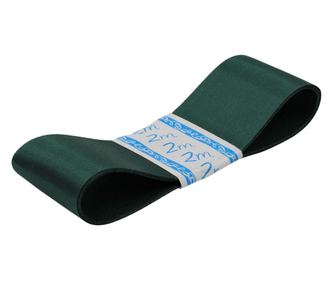 Panglica lucioasa textila VERDE INCHIS 38mm x 2m