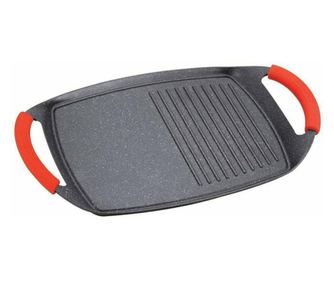 Plita gratar pentru aragaz si cuptor Royalty Line RL-BTG36M, 36 cm, Doua zone de gatit, Inductie, Negru