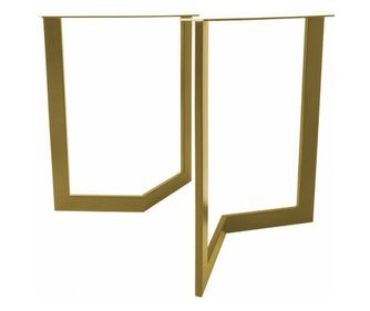 Set 2 Picioare Masa Metal, Stil Scandinav, Moderne, in forma de V, Vopsire in Camp Electrostatic, Finisaje Premium