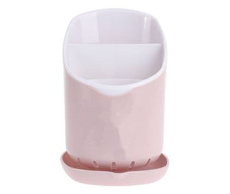 Поставка за прибори с табла Excellent Houseware, пластмасова, 12x11 см, розова