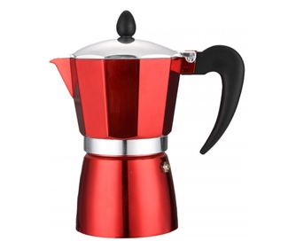 Filtru de cafea cubanez Rosberg R51173BP3, 3 cesti, 150ml, Aluminiu, Rosu
