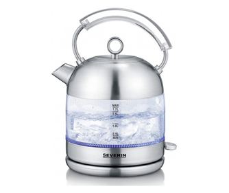 Електрическа кана Severin WK 3459, 2400W, 1.7 л, Защита от прегряване, Подвижен филтър, Без BPA, Инокс