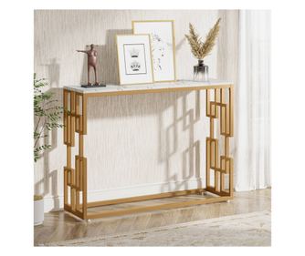 Consola Asia din metal auriu,108x80x30 cm