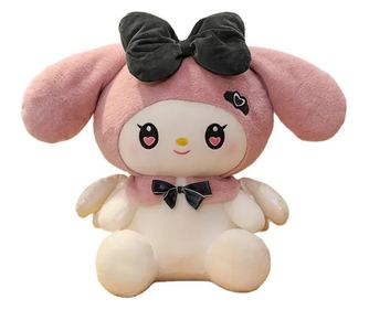 Jucarie din Plus, tip Kuromi din seria Hello Kitty Sanrio, dimensiune 20cm, culoare roz alb ABYZ™