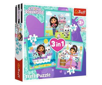 Trefl 34871 - Gabi babaháza 3 az 1-ben 20 - 36 - 50 darabos puzzle