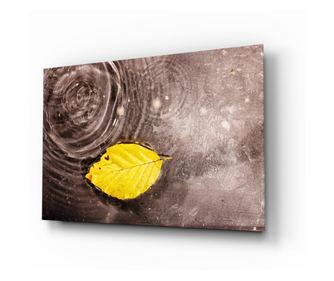Картина от закалено стъкло, Yellow Leaf  110 x 70 см