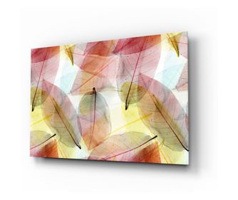 Slikanje na osiguranom staklu, Colorful Leaves  72 x 46 cm