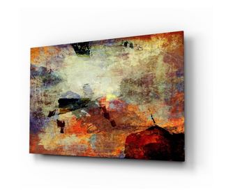 Slikanje na osiguranom staklu Abstract  110 x 70 cm