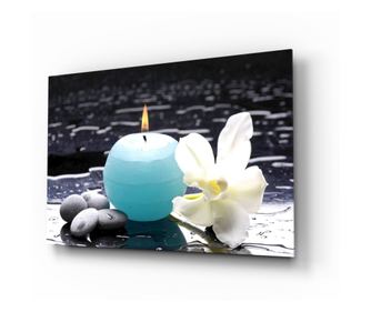Slikanje na osiguranom staklu, Candle  72 x 46 cm