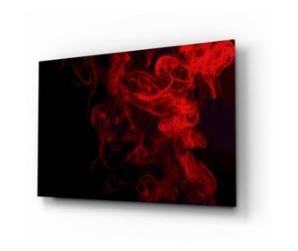 Slikanje na osiguranom staklu Red Smoke  110 x 70 cm