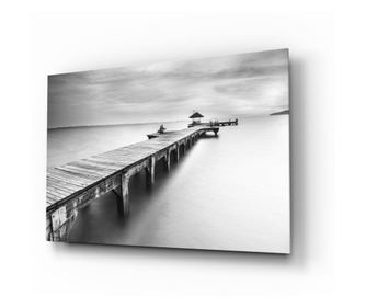 Slikanje na osiguranom staklu, Dock  110 x 70 cm