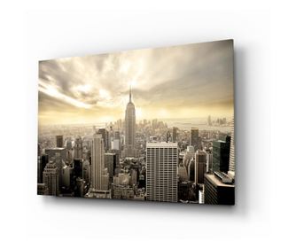 Slikanje na osiguranom staklu, New York (NYC)  72 x 46 cm