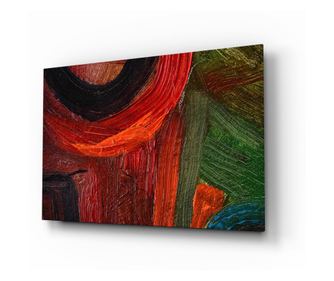 Festés rögzített üvegre, Abstract 110 x 70 cm
