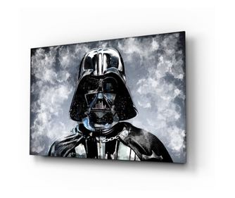 Slikanje na osiguranom staklu, Darth Vader  110 x 70 cm