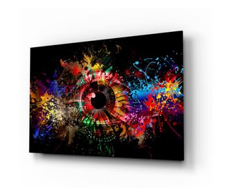 Slikanje na osiguranom staklu, Illustration Eye  110 x 70 cm