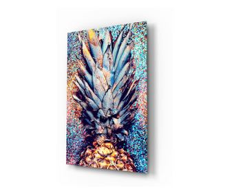 Malba na zabezpečené sklo, Colored Pineapple  72 x 46 cm