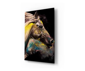 Malba na zabezpečené sklo, Horse  72 x 46 cm