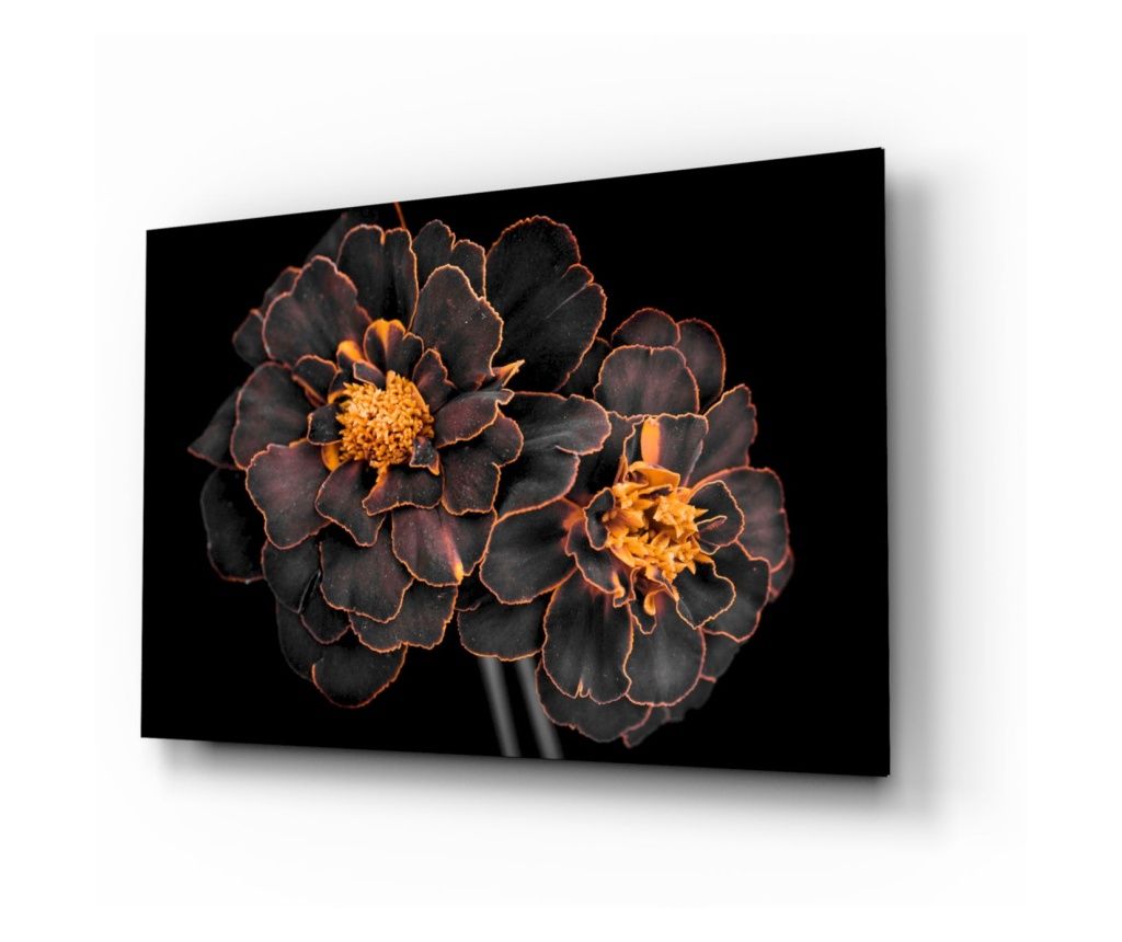 Maľba na chránenom skle, Brown Flower  110 x 70 cm