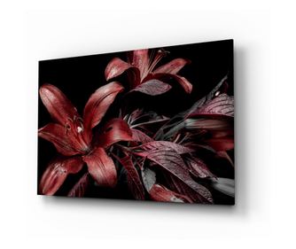 Malba na zabezpečené sklo, Flowers  72 x 46 cm