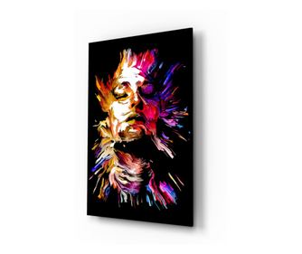 Malba na zabezpečené sklo, Abstract Portrait  72 x 46 cm