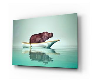 Картина от закалено стъкло, Hippo  72 x 46 см