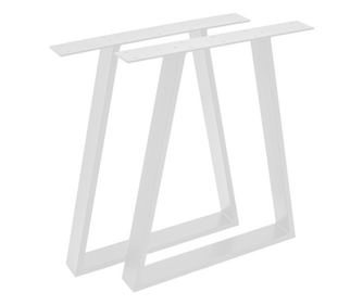 Set 2 Picioare Masa Metal, Stil Scandinav Trapez, Profil Lat, Vopsire in camp electrostatic, Finisaje Premium