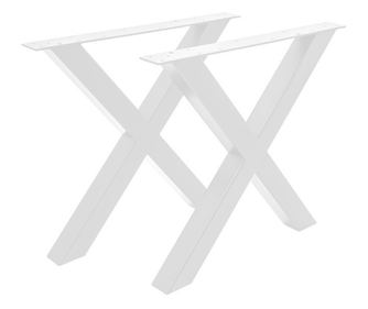 Set 2 Picioare Masa Metal, Stil Scandinav Forma X, Vopsire in Camp Electrostatic, Finisaje Premium