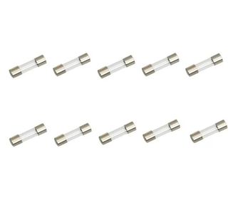 10 darabos késleltetett biztosíték készlet 6.3A-T 5X20mm