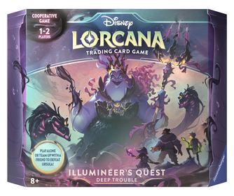 Set jocuri Disney Lorcana, Ravensburger, 2 deck-uri, 1 carte Ursula, 4 jucatori, multicolor