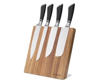 Магнитна поставка за нож от акациево дърво, 27,7 х 27,5 см, 47366.01