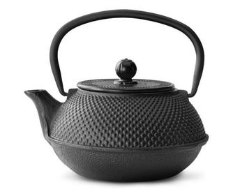 Ceainic Ibili-Oriental, fonta, 14x10 cm, 1.2 l, negru