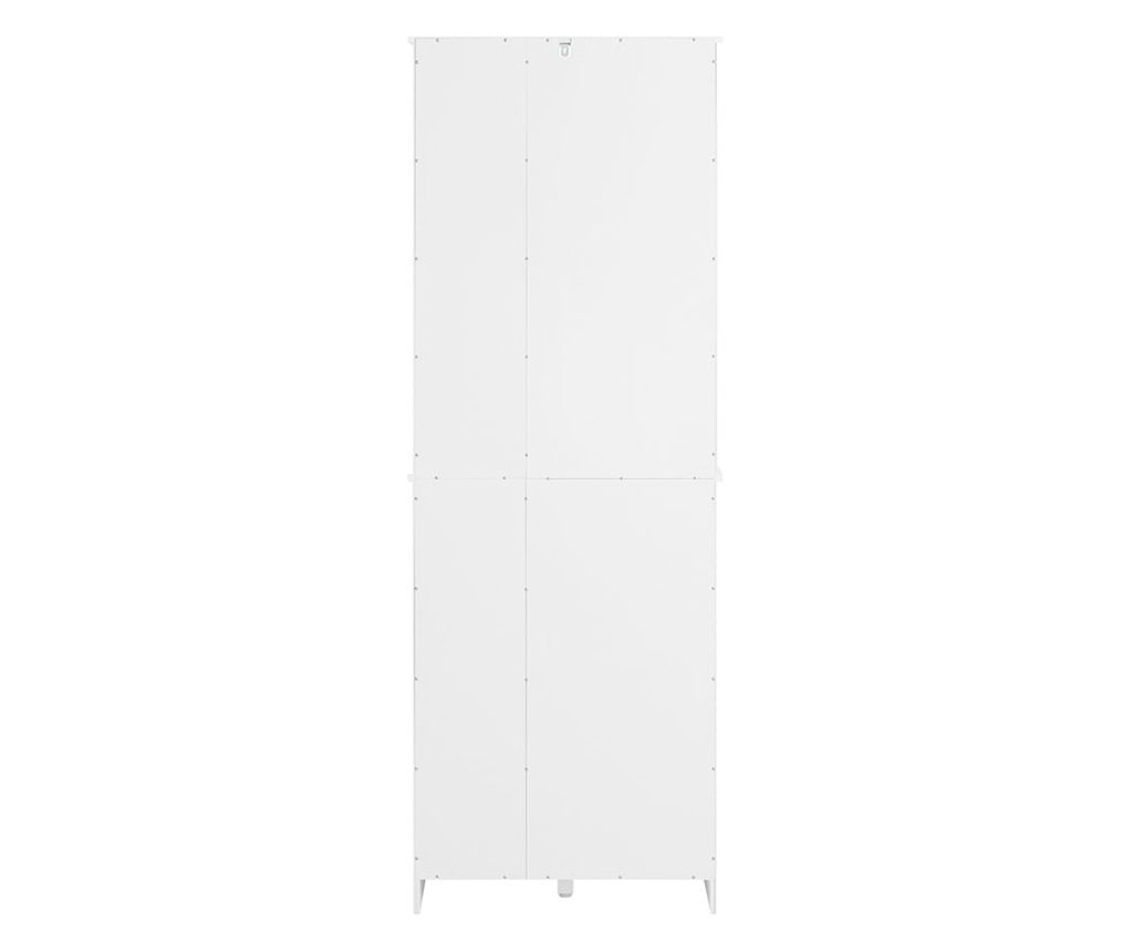 SoBuy Visoka omarica z odprto košaro za perilo Talna omarica Kopalniška omarica Bela 60x37x171cm BZR104-W - 14