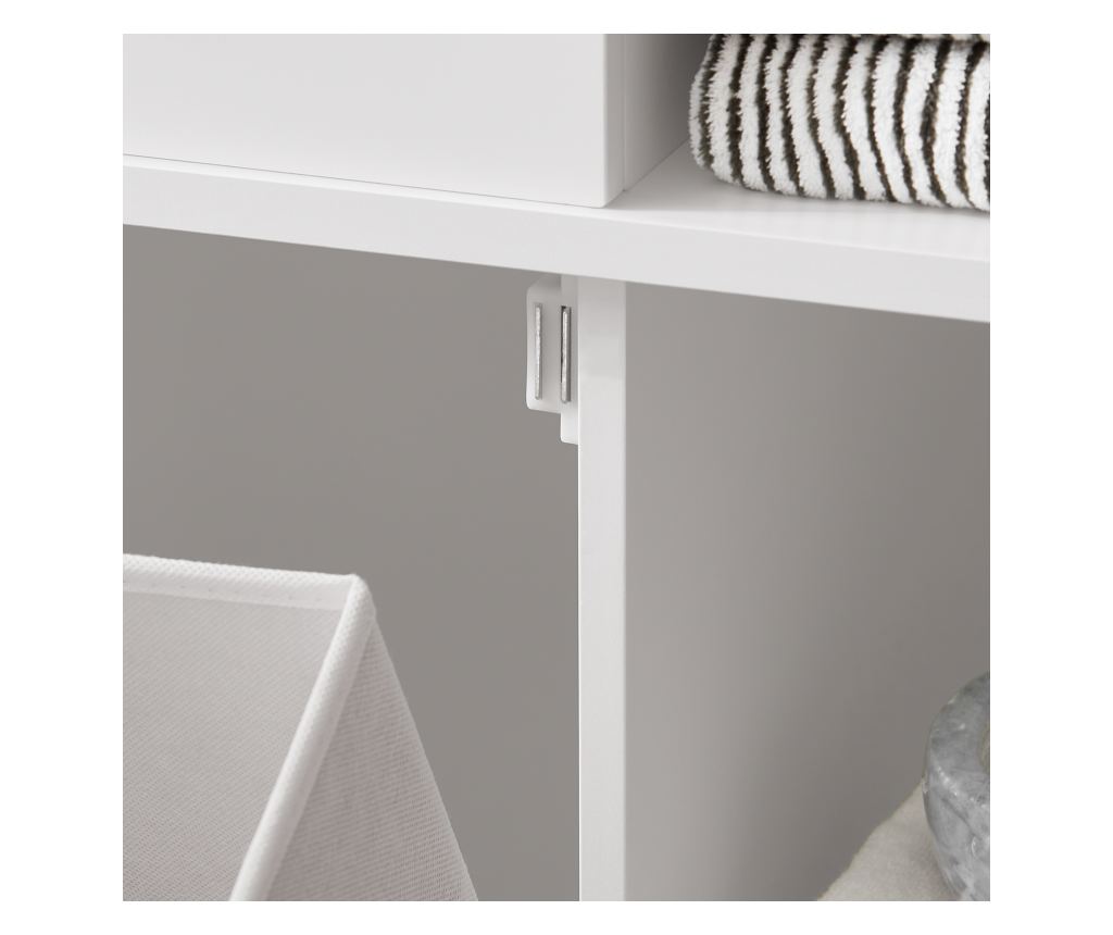 SoBuy Visoka omarica z odprto košaro za perilo Talna omarica Kopalniška omarica Bela 60x37x171cm BZR104-W - 18