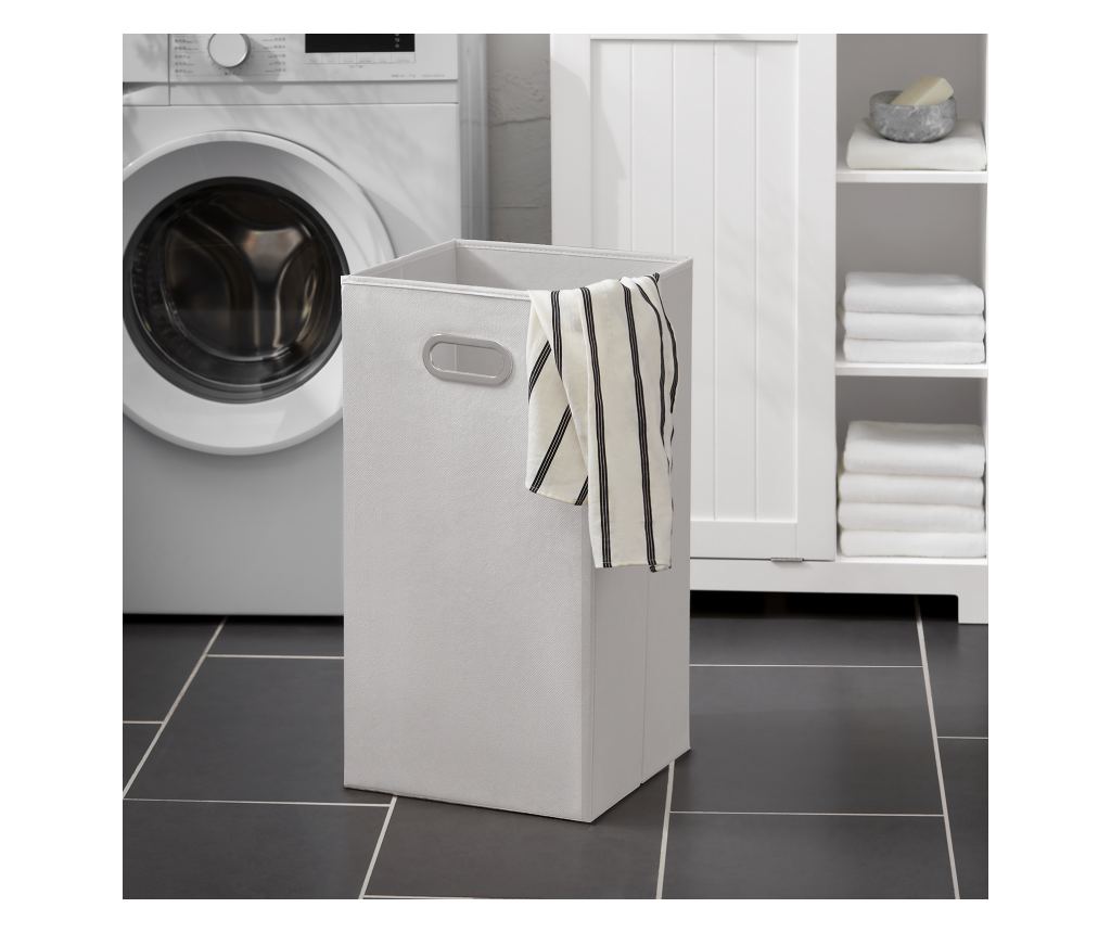 SoBuy Visoka omarica z odprto košaro za perilo Talna omarica Kopalniška omarica Bela 60x37x171cm BZR104-W - 19